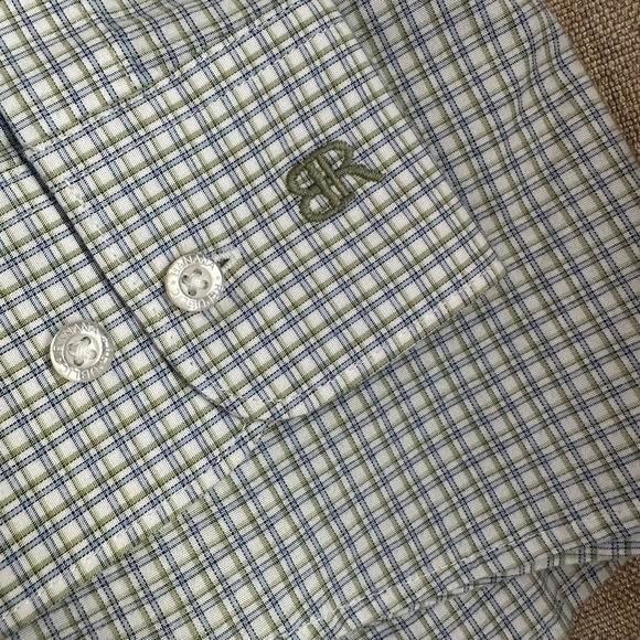 New Banana Republic Men's Blue Checkered Shirt size XXL - Picture 5 of 7